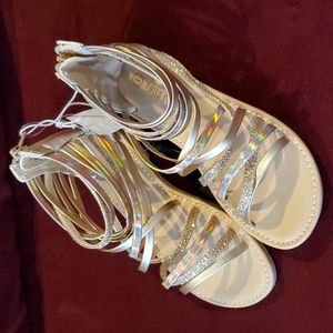 Girls Falls Creek Allison Rosegold Strappy Sandals Size 13 1 NWT